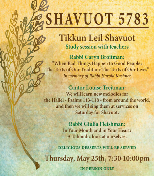 Banner Image for Tikkun Leil Shavuot - Evening Study Session